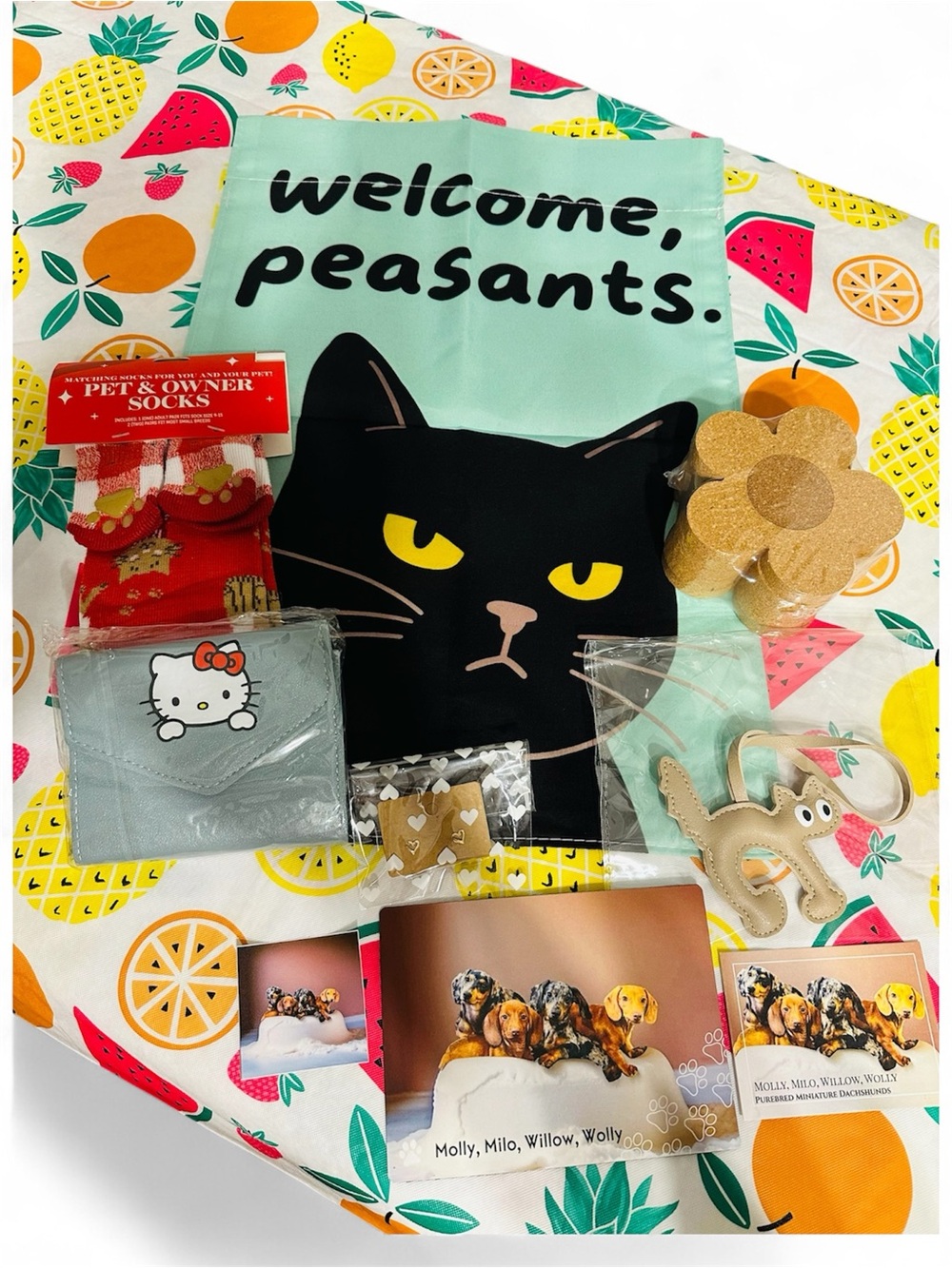 Welcome, Peasants Black Cat Garden Flag Bundle!!!